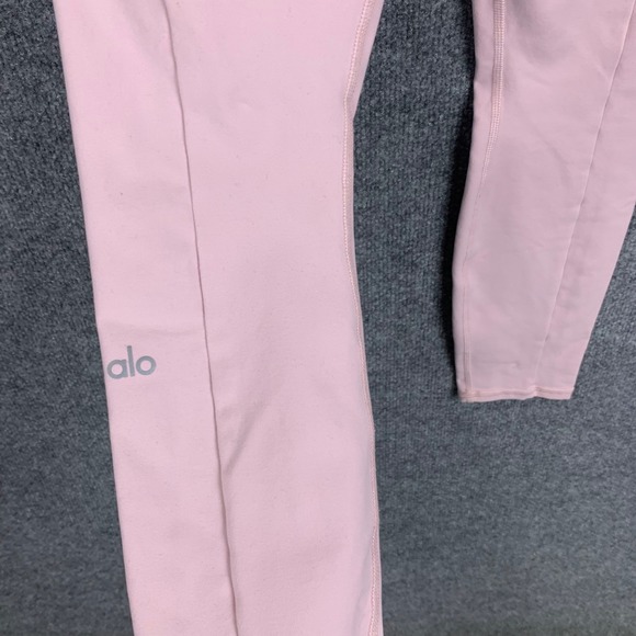 ALO Yoga High Waist Lounge Leggings Pink Medium‎ Pockets Drawstring Activewear - Picture 5 of 8